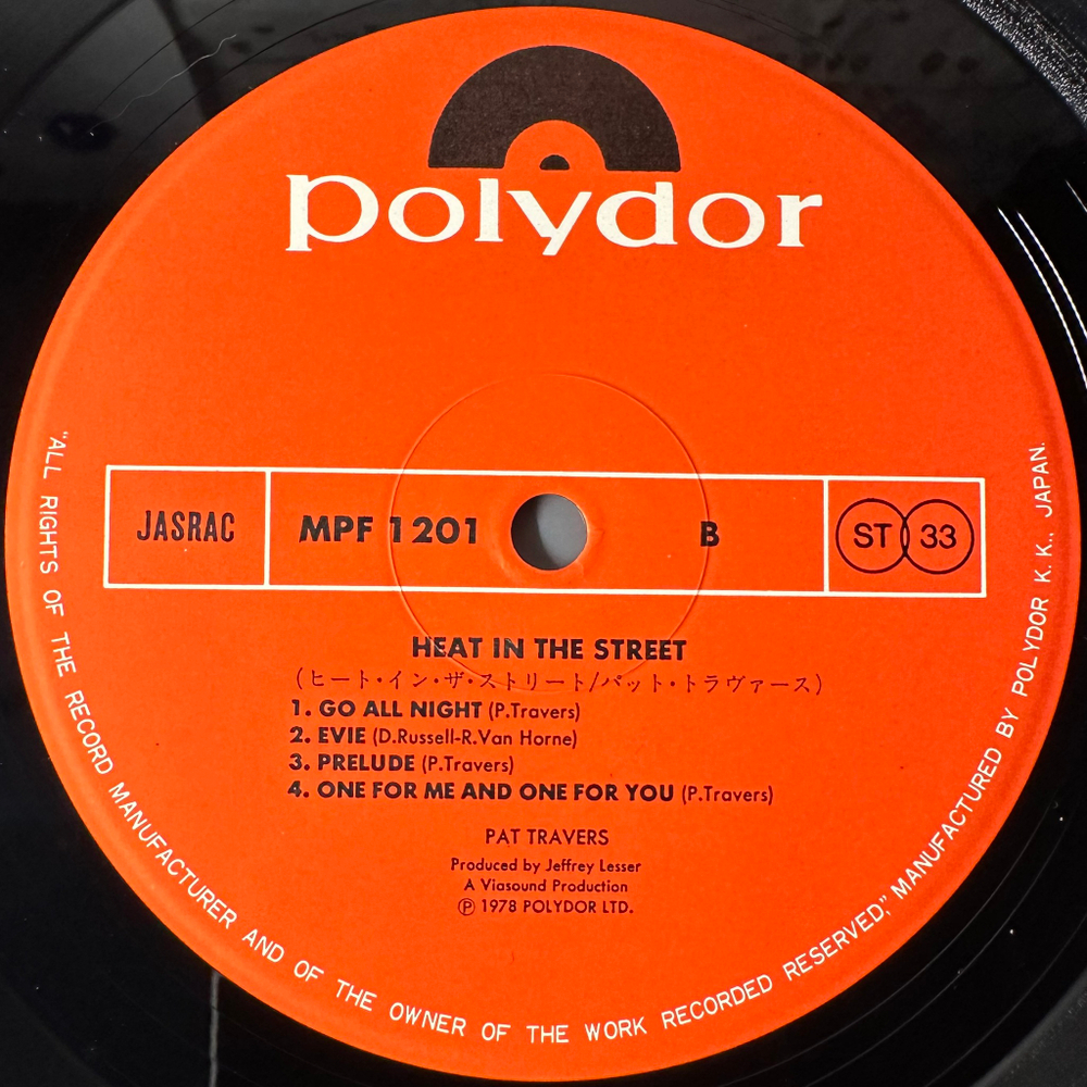 Pat Travers Band ‎– Heat In The Street (Япония 1979г.)