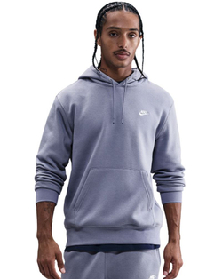 Мужская теннисная кофта Nike Club Fleece Pullover - world indigo/world indigo/white