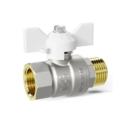 Кран НВ 1/2" Pride, полный проход, бабочка