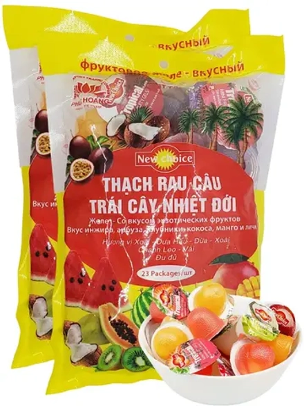 Желе вьетнамское со вкусом экзотических фруктов 380 г * 2 шт