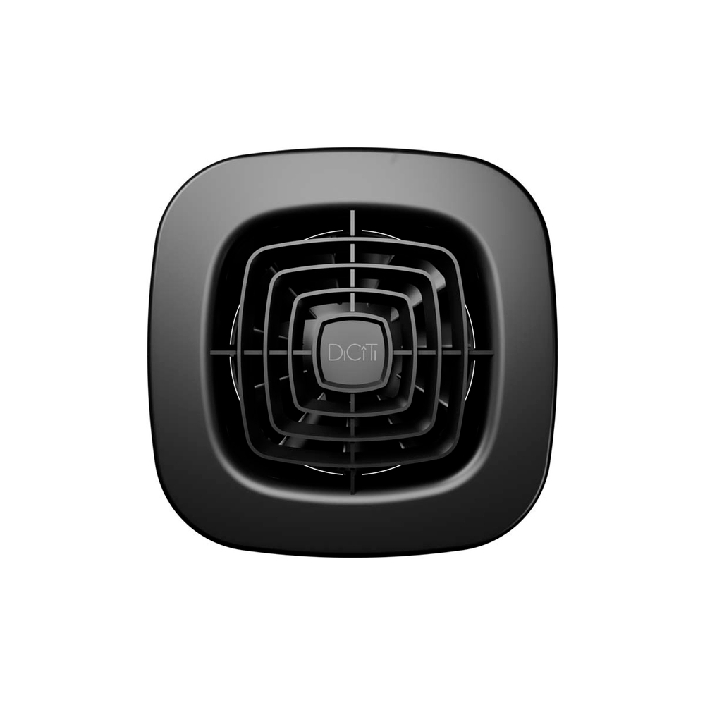 Вентилятор вытяжной   AIR 4C  D100  с укороченным фланцем и обратным клапаном матовый черный DICITI