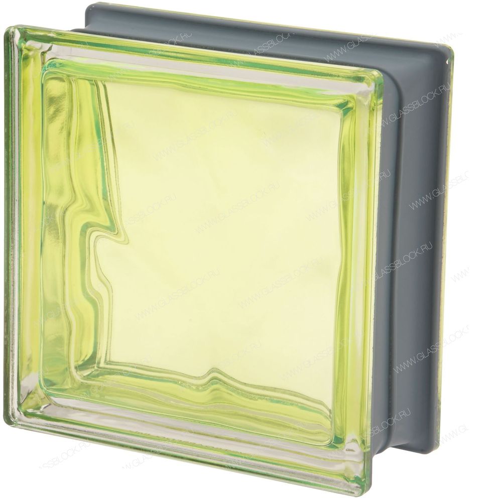 Стеклоблок металлизированный Киви Vetroarredo Kiwi Q19 O Met 19x19x8