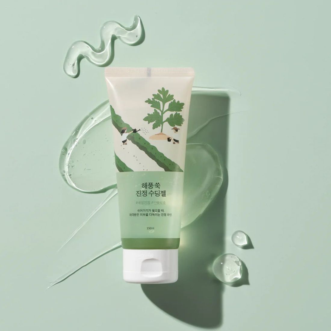 Успокаивающий гель с полынью ROUND LAB Mugwort Calming Soothing Gel 150 мл