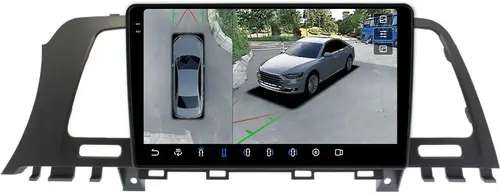 Магнитола для Nissan Murano Z51 2008-2015 - FarCar BX9-360-9651 монитор 9.5" 2K QLED на Android 13, Быстрая, CarPlay, 4G SIM-слот, 4 камеры в комплекте