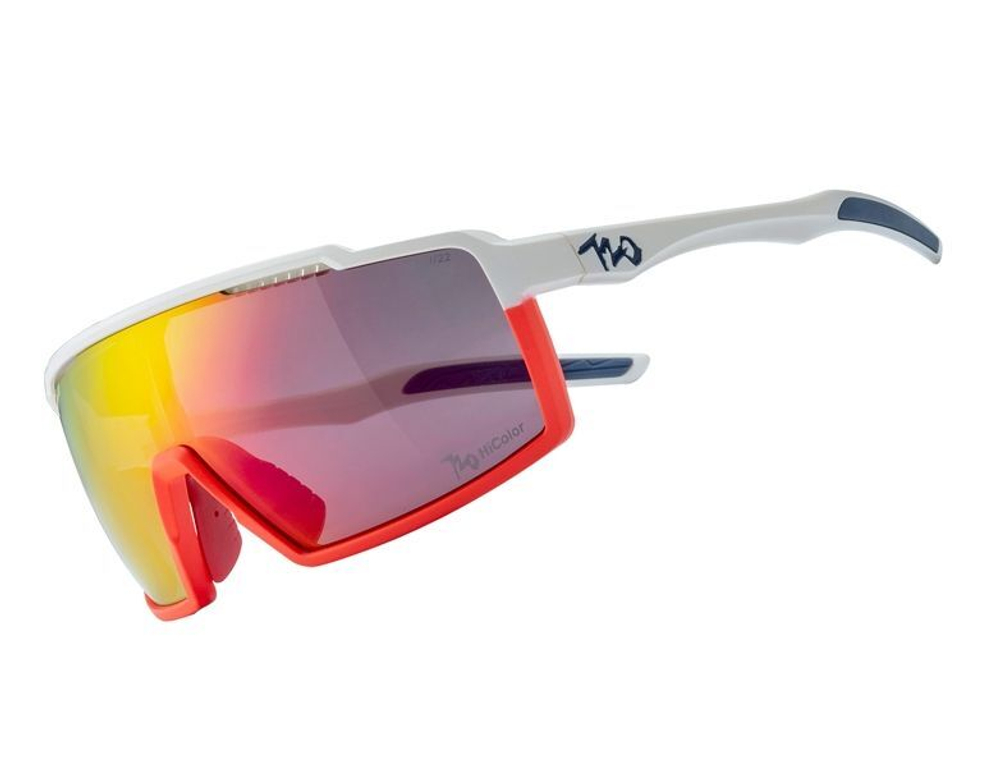 Спортивные очки 720armour A-Fei / Matte Neon Red Orange / Matte White Temple / HC Red Flame Lens