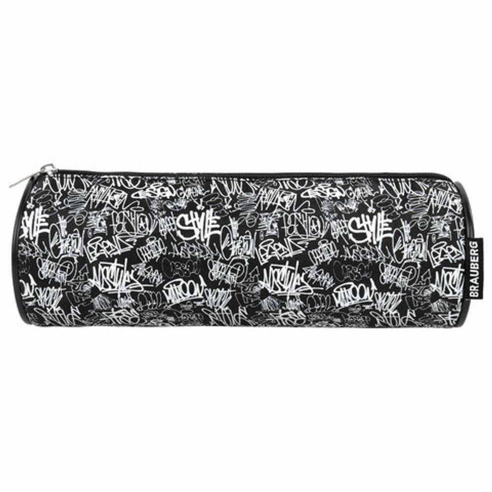 Пенал-косметичка BRAUBERG, Graffiti, черный, 20х7х7см, 272297
