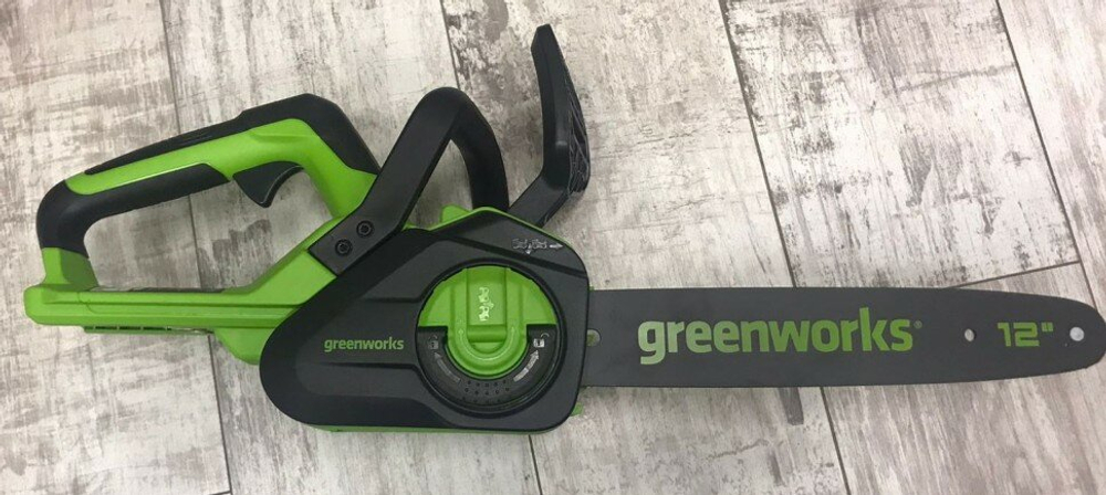 Цепная пила аккумуляторная GREENWORKS GD24CS30 24В,3/8-1,1-45,30см,б/щ,без АКБ и ЗУ (2007007)