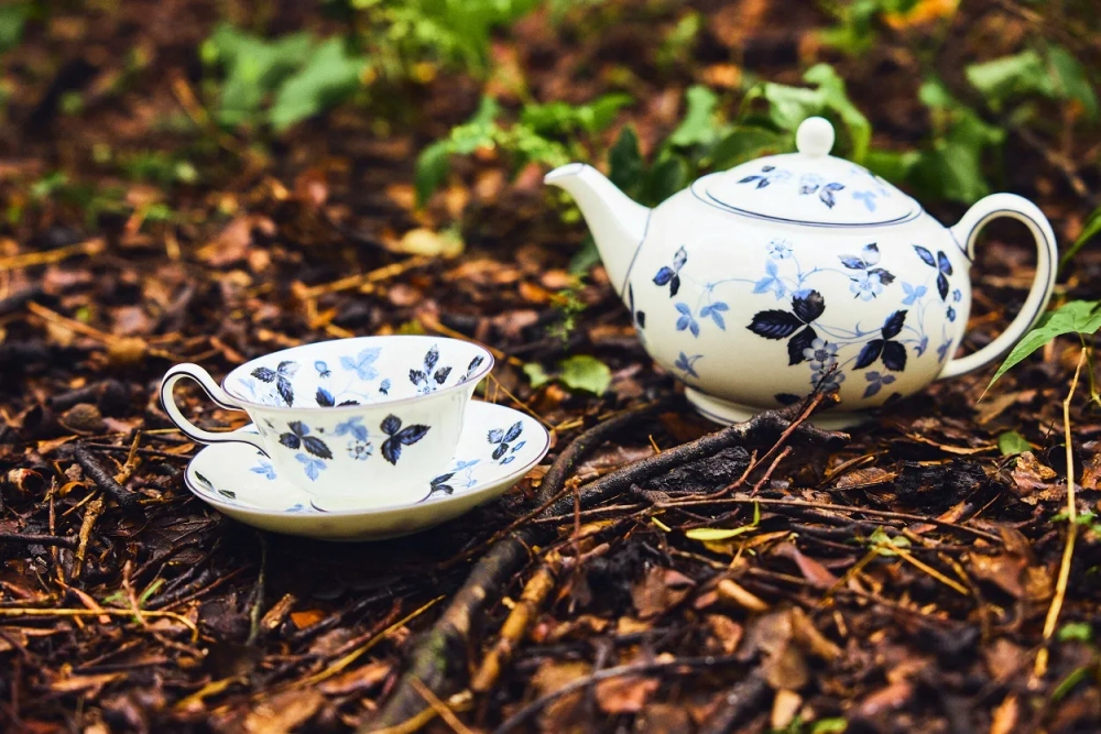 Wedgwood Чайная чашка Wild Strawberry 177 мл с блюдцем Ink Blue EAN 701587481632