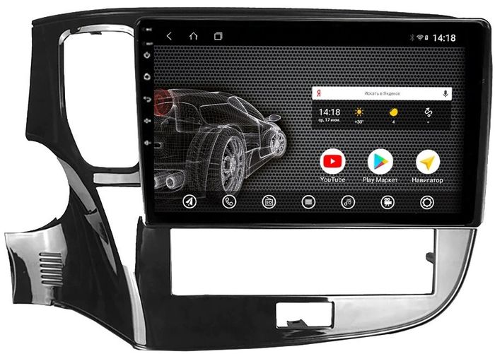 Магнитола для Mitsubishi Outlander 3 2019-2022 (прямоугольный климат) - AK482R10-MTK Android 10