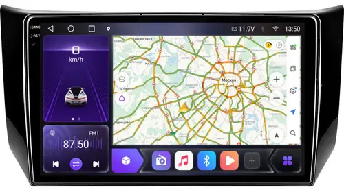 Магнитола для Nissan Sentra/Sylphy B17 2012-2023, Tiida 2015 - Kuberg SF-1666 QLed+2K, Android 12, Быстрая, CarPlay, 4G SIM-слот