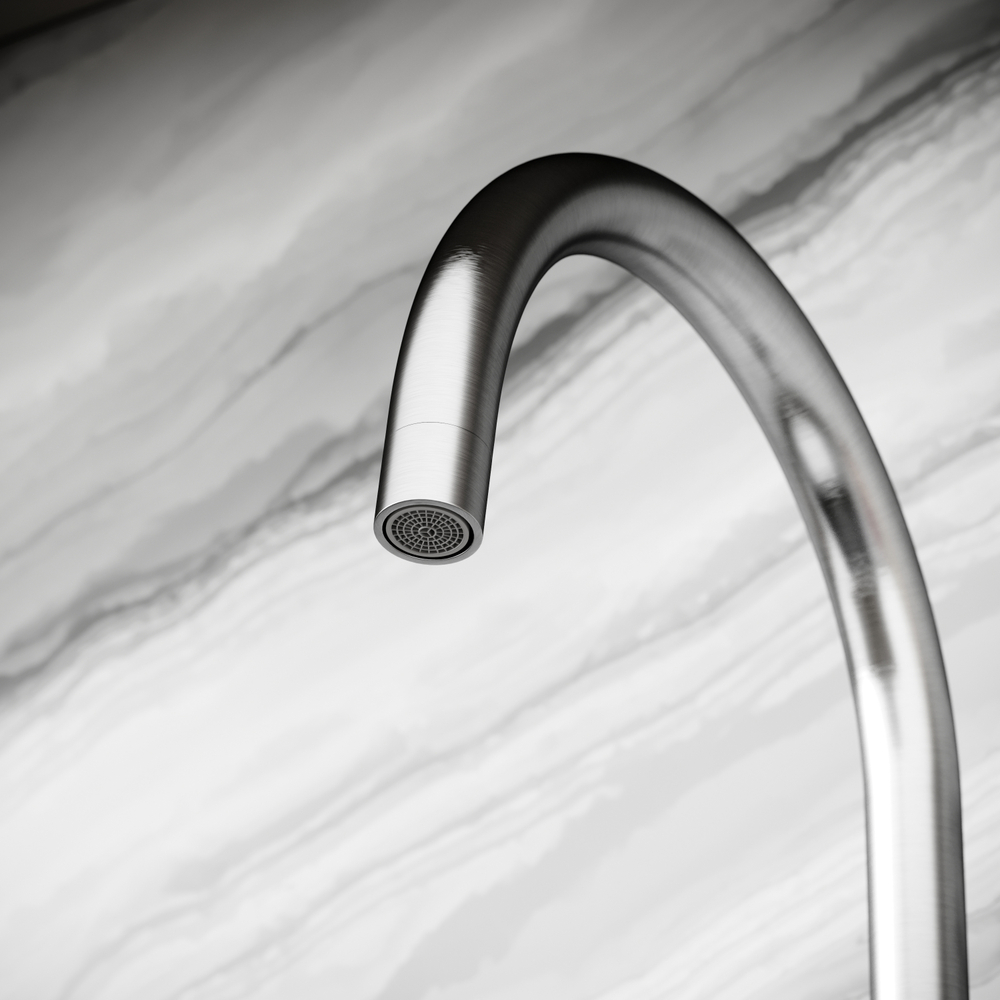 Смеситель для кухни из нержавеющей стали Sancos Stainless, с поворотным R изливом, SC12001SS, арт. SC12001SS