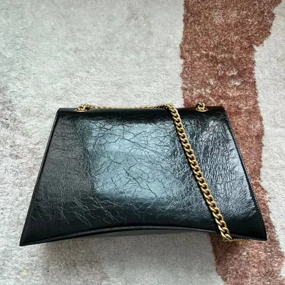Сумка BALENCIAGA Crush среднего размера, черного цвета