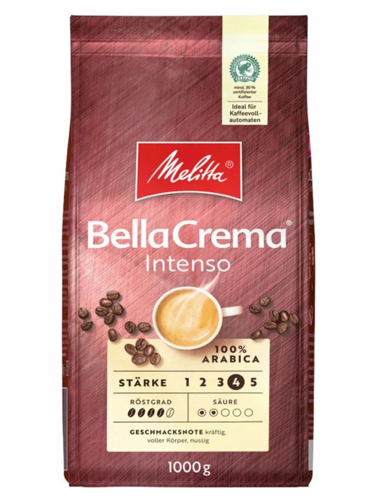 Кофе в зернах Melitta Bella Crema Intenso 1 кг x 2 шт