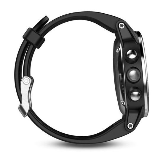 Спортивные смарт часы Garmin Fenix 5S - серебристые с черным ремешком 010-01685-02