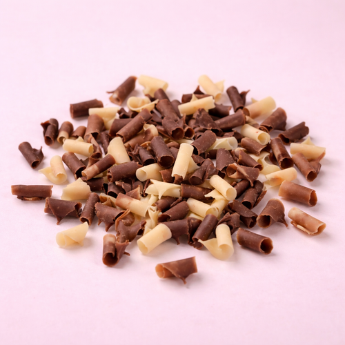 Завитки из шоколада Callebaut мраморные, 50 гр