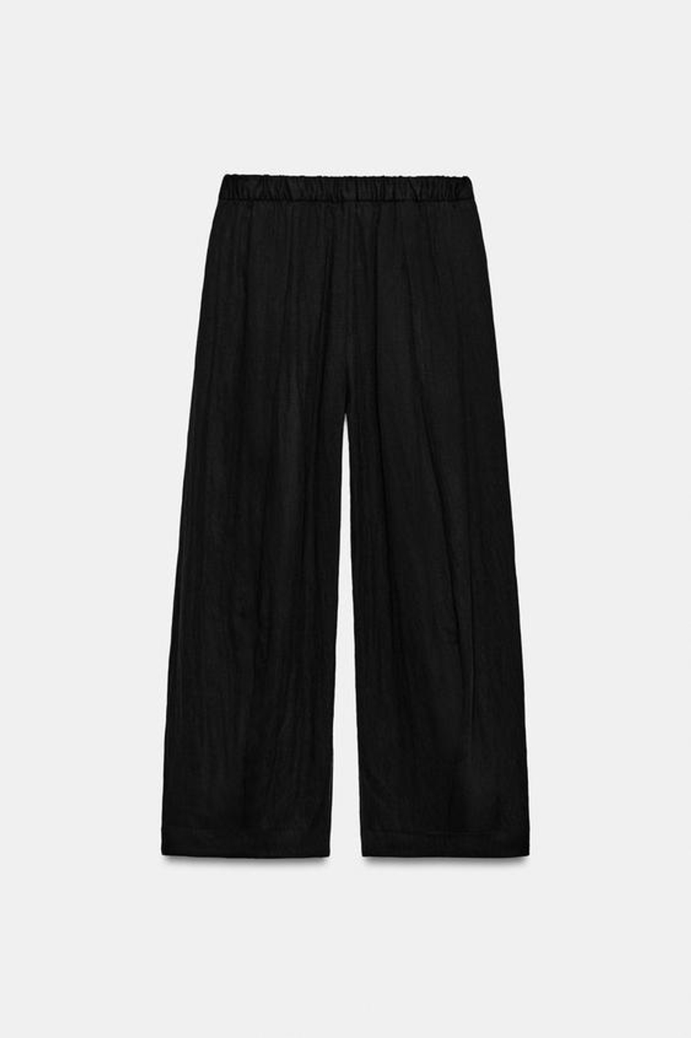 ZARA БРЮКИ BARREL — ZW COLLECTION, ЧЕРНЫЙ