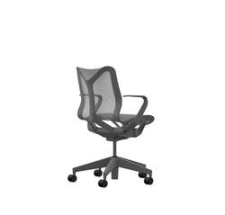 Кресло Herman Miller Cosm, низкая спинка, цвет Carbon, нерегулируемые подлокотники