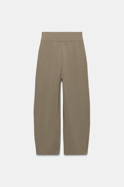 ZARA БРЮКИ BALLOON С ЗАЩИПАМИ, РЫЖЕВАТО-КОРИЧНЕВЫЙ