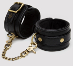 Черные оковы на ноги Bound to You Faux Leather Ankle Cuffs (Цвет: черный)