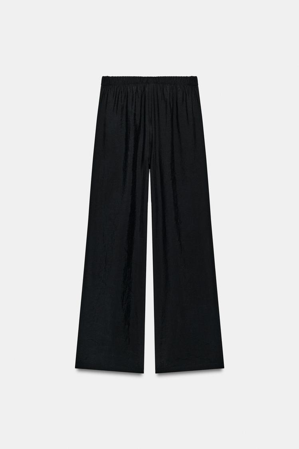 ZARA ЛЕГКИЕ БРЮКИ В ПОЛОСКУ, ЧЕРНЫЙ
