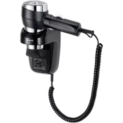 Настенный фен Valera Action 1600 Push Black/Chrome (542.06/044.05 Black)