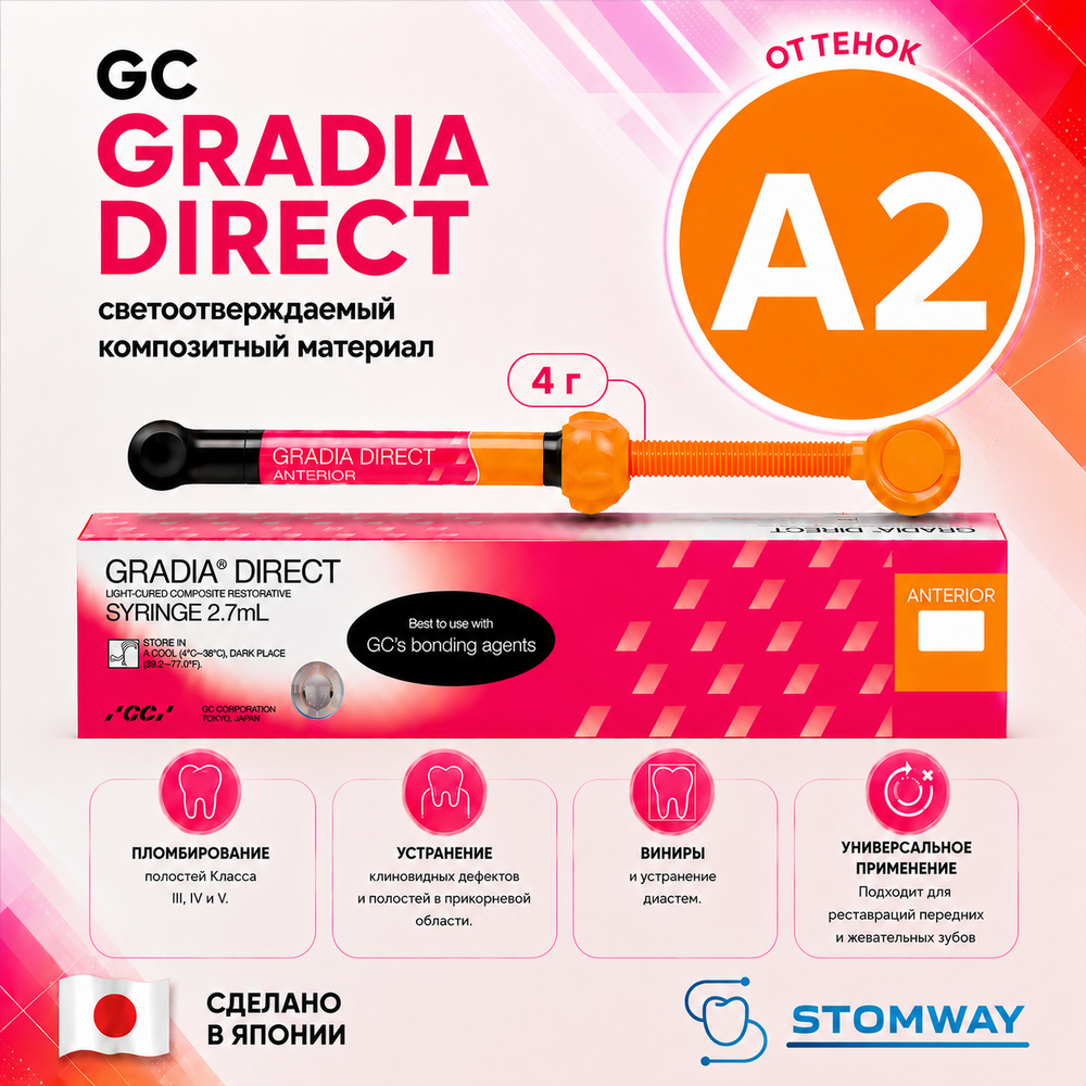 Gradia Direct A2 (4гр.) Градиа Директ А2 шпр., пломбировочный материал