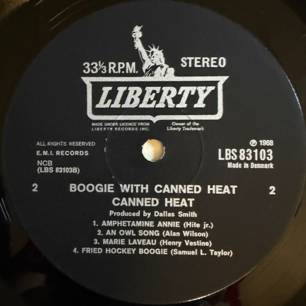 Canned Heat ‎– Boogie With Canned Heat (Дания 1968г.)
