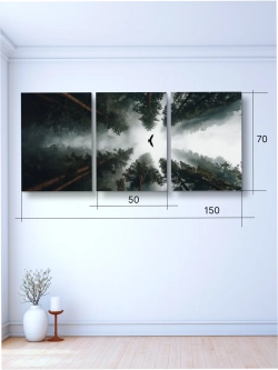 Картина Одинокий сокол над лесом модульная 50x70см 3шт.