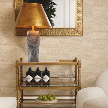 Eichholtz Table Lamp Camelia, Antique Brass Finish / Grey Marble