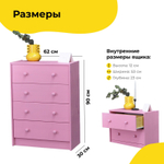 Комод Раст с ящиками, красный
