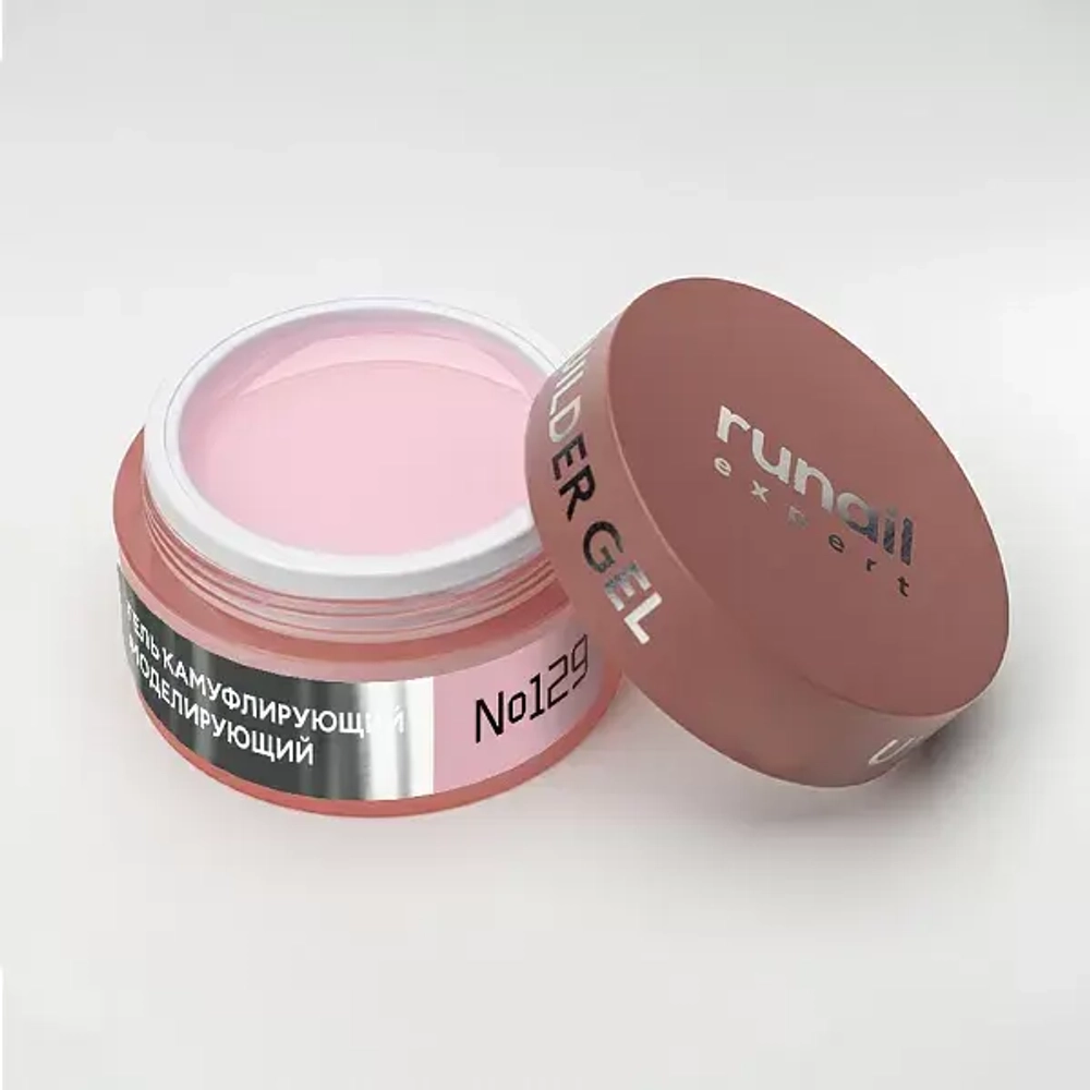 Runail Expert Гель моделирующий UV BUILDER GEL №129 розовый, 15г банка