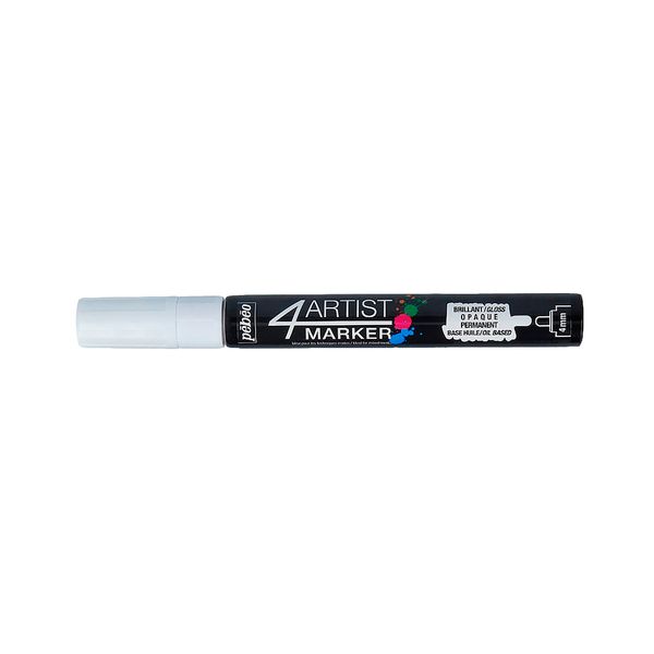 Маркер художественный 4Artist Marker на масляной основе 4 мм, перо круглое, 6 шт, 580125 белый, Pebeo