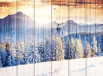 Панно из дерева Fantastic evening winter lands