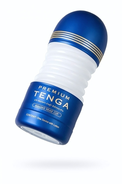 Нереалистичный мастурбатор Tenga Rolling Head Cup голубой 15,5 см