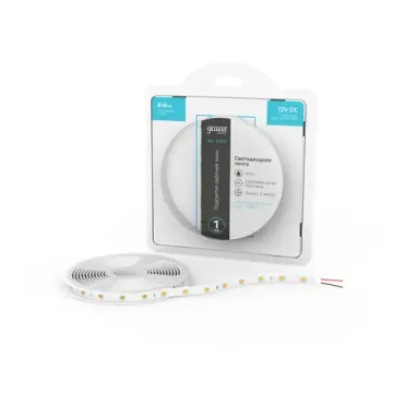 Лента  в комплекте LED 5050/60 12V 8W/m 900lm/m 4000K 10mm IP20 2m 1/100  BT021 Basic Gauss