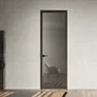 Межкомнатная алюминиевая дверь Loft 1 стекло прозрачное бронзовое