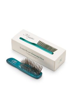 Расческа Majestic Scalp Brush изумруд (дорожная версия)