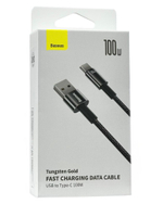 Usb Кабель-зарядка TYPE-C Baseus Tungsten 100W 2м (CAWJ000101) черный