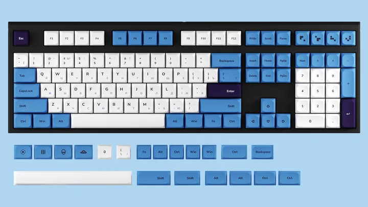 Набор клавиш Geekboards «Layers of blue XDA»