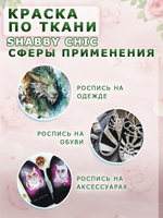 Краска по ткани и обуви, одежды акриловая Shabby Chic «Ваниль»