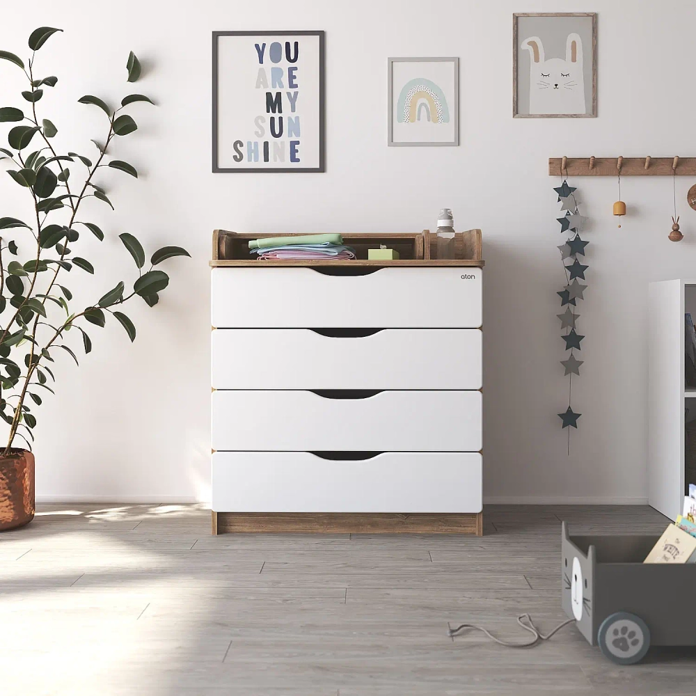 Комод Атон СИРИУС-2 WOOD ПВХ 800/4 дуб канзас