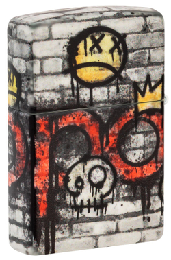 Зажигалка ZIPPO Graffiti King с покрытием 540 Matte, латунь/сталь, разноцветная, матовая, 38x13x57 м