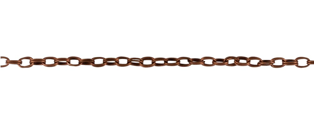 Цепь декоративная сталь 6.5х4.5 мм, 25±0.5 метров, под медь, Micron MI-11