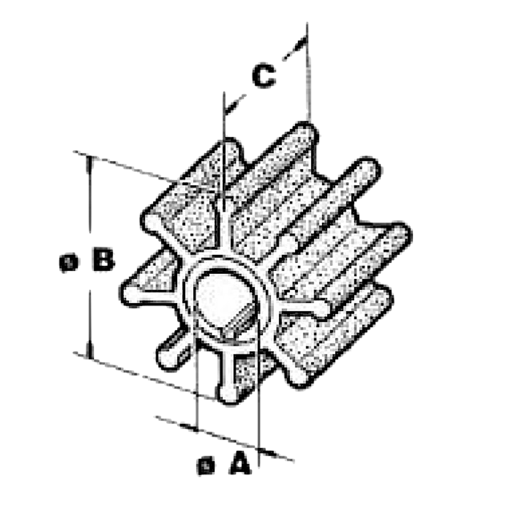 Tohatsu Крыльчатка помпы 345-65021-0 (ТМ) 25-40