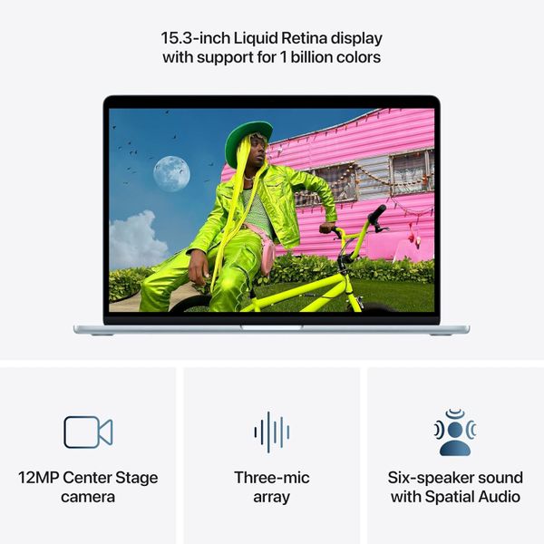 Ноутбук Apple MacBook Air 15 2026 MDVK4LL/A (M5 10-Core, GPU 10-Core, 16 ГБ, 1 ТБ), полуночный черный