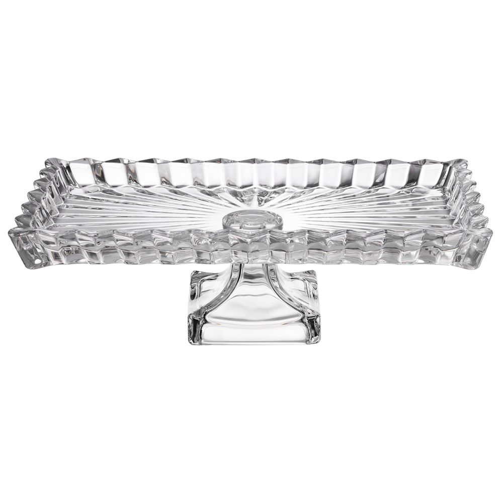 БЛЮДО СЕРВИРОВОЧНОЕ "CRYSTALITY" НА НОЖКЕ 28,5*15*9 СМ