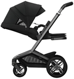 Детская коляска Maxi-Cosi Fame 3 в 1 с автокреслом CabrioFix Essential black Twillic Black/Черный