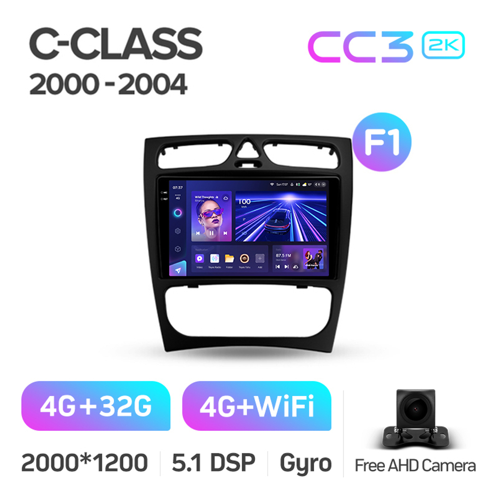 Teyes CC3 2K 9"для Mercedes Benz C-Class, CLK-Class 2000-2005