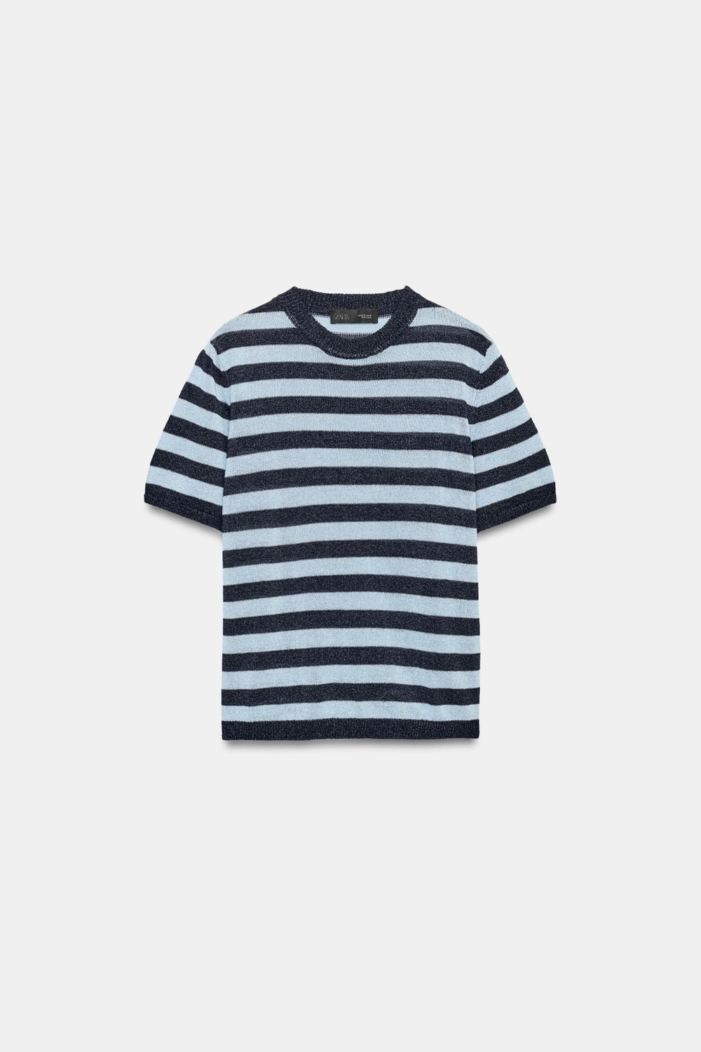 ТРИКОТАЖНЫЙ ТОП С КОРОТКИМИ РУКАВАМИ — ZARA