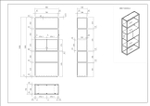 Стеллаж Garda Decor Космос (Space) тип А 80*35*200 см
